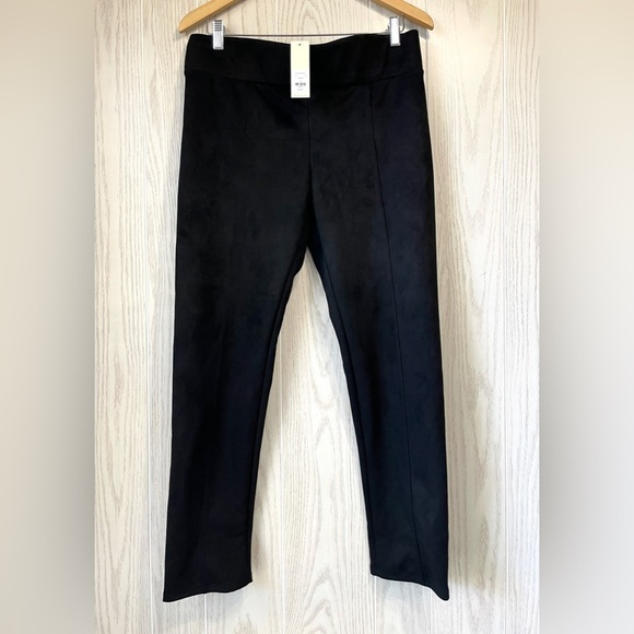 Francesca’s Black Seemed Suede Pants Size Large NWT - Picture 1 of 4